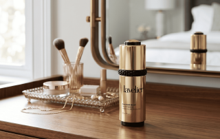 Nano Gold Serum on bedroom dresser