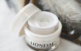 Open jar of Lionesse cream